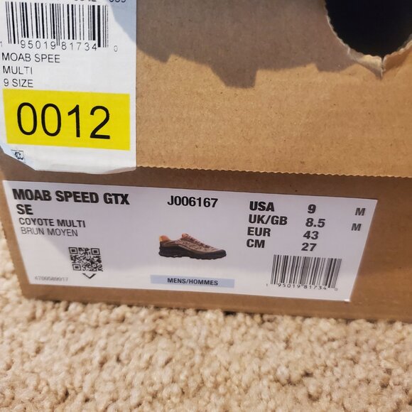 NIB Merrell Moab Speed GTX SE waterproof Gore-Tex mens hiking shoes sz 9 Coyote main image 7